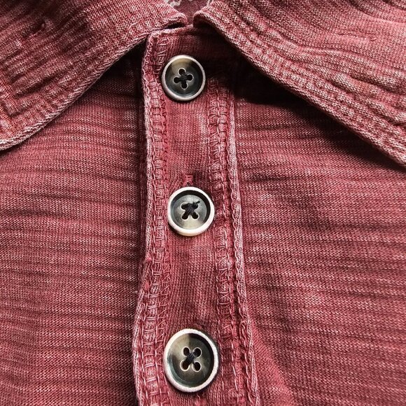 Men's Guess Short Sleeve Golf Shirt, Size S, Brown/Burgundy - Picture 14 of 14